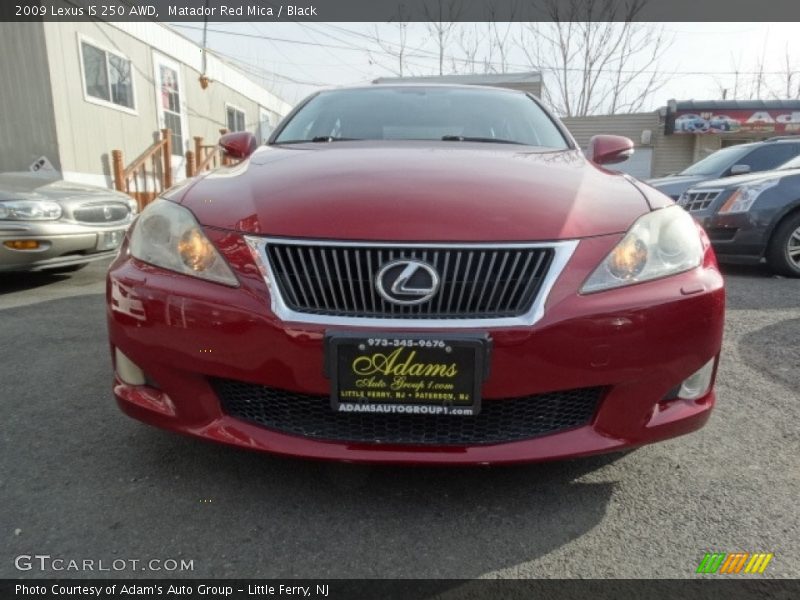 Matador Red Mica / Black 2009 Lexus IS 250 AWD