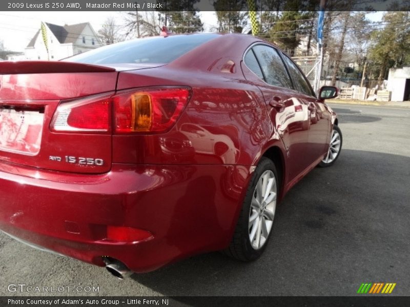 Matador Red Mica / Black 2009 Lexus IS 250 AWD