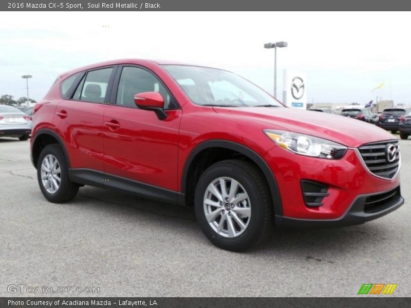 Soul Red Metallic / Black 2016 Mazda CX-5 Sport