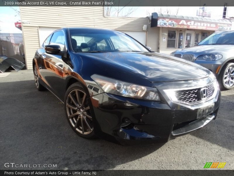 Crystal Black Pearl / Black 2009 Honda Accord EX-L V6 Coupe