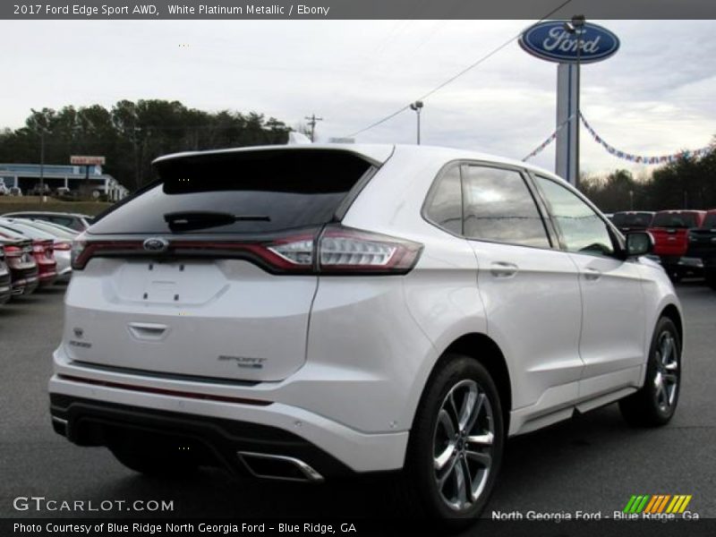 White Platinum Metallic / Ebony 2017 Ford Edge Sport AWD