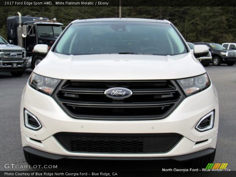 White Platinum Metallic / Ebony 2017 Ford Edge Sport AWD