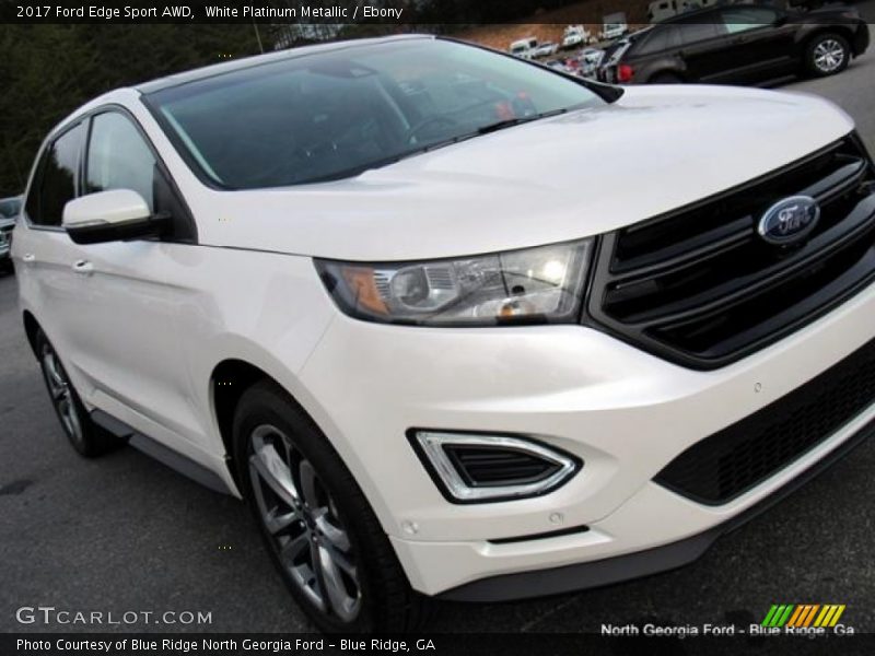 White Platinum Metallic / Ebony 2017 Ford Edge Sport AWD