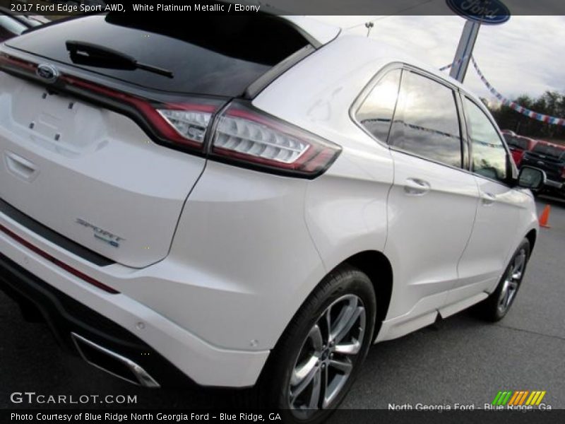 White Platinum Metallic / Ebony 2017 Ford Edge Sport AWD