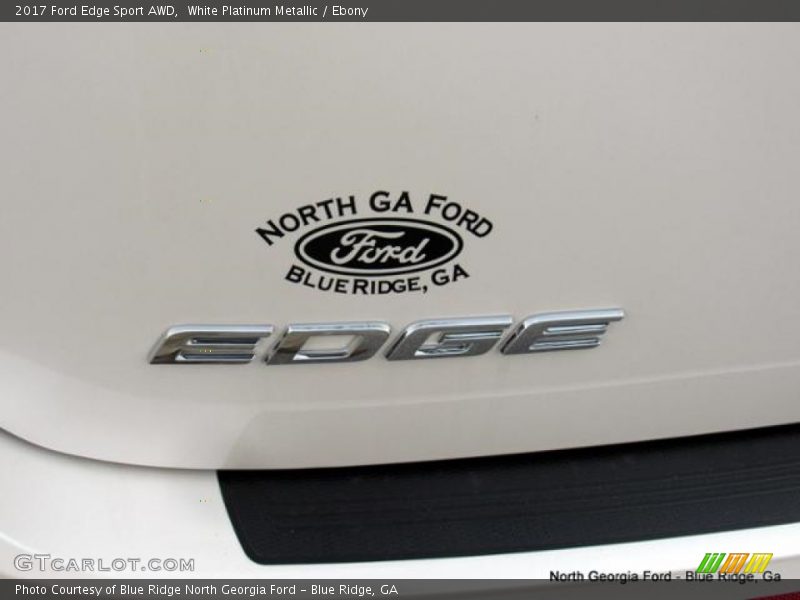 White Platinum Metallic / Ebony 2017 Ford Edge Sport AWD