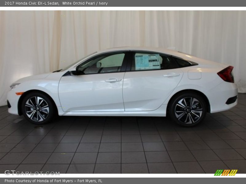 White Orchid Pearl / Ivory 2017 Honda Civic EX-L Sedan