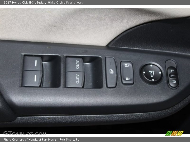 White Orchid Pearl / Ivory 2017 Honda Civic EX-L Sedan