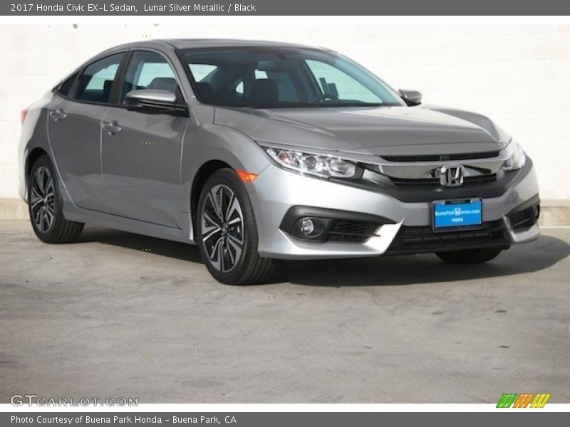 Lunar Silver Metallic / Black 2017 Honda Civic EX-L Sedan