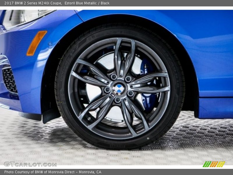 Estoril Blue Metallic / Black 2017 BMW 2 Series M240i Coupe
