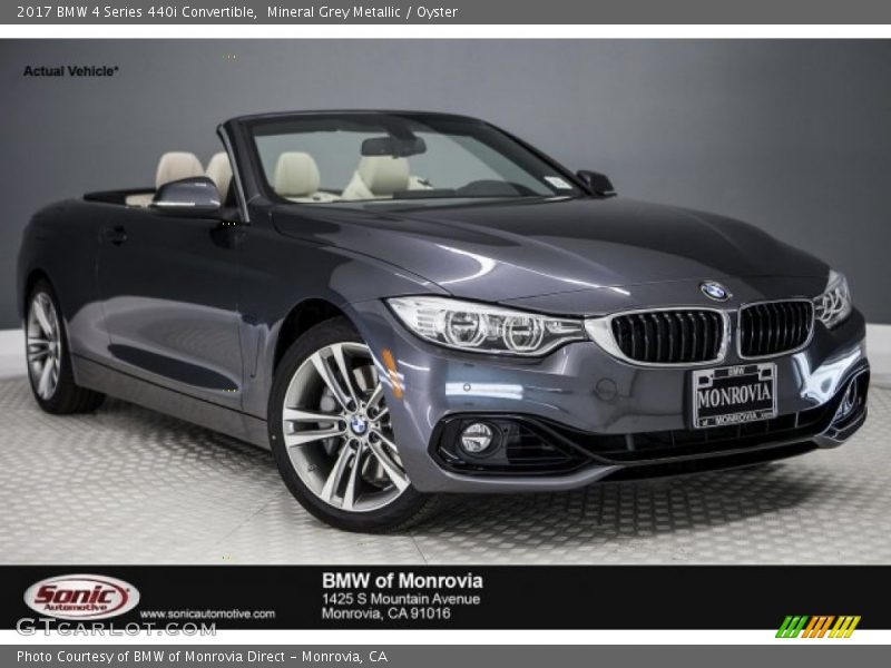 Mineral Grey Metallic / Oyster 2017 BMW 4 Series 440i Convertible