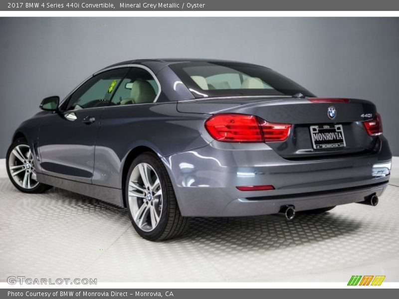 Mineral Grey Metallic / Oyster 2017 BMW 4 Series 440i Convertible