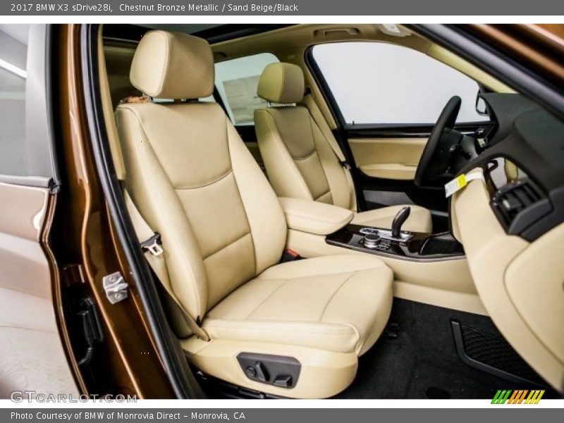 Chestnut Bronze Metallic / Sand Beige/Black 2017 BMW X3 sDrive28i