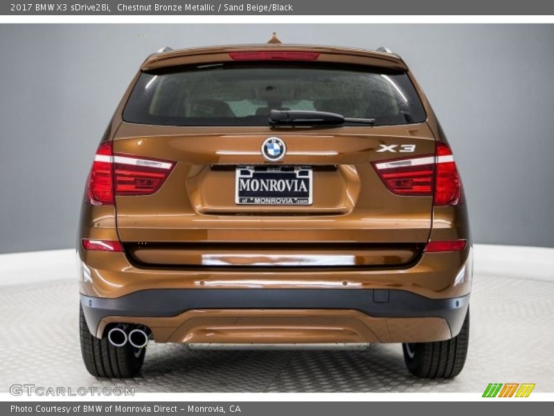 Chestnut Bronze Metallic / Sand Beige/Black 2017 BMW X3 sDrive28i