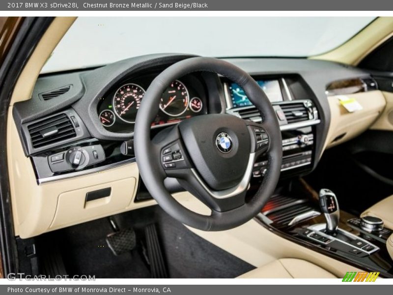 Chestnut Bronze Metallic / Sand Beige/Black 2017 BMW X3 sDrive28i