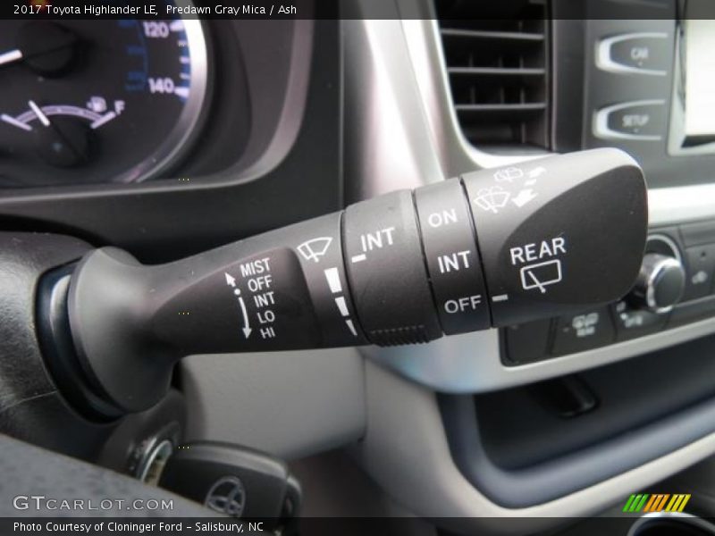 Controls of 2017 Highlander LE