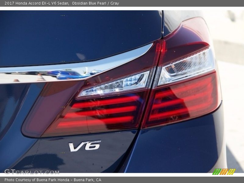 Obsidian Blue Pearl / Gray 2017 Honda Accord EX-L V6 Sedan