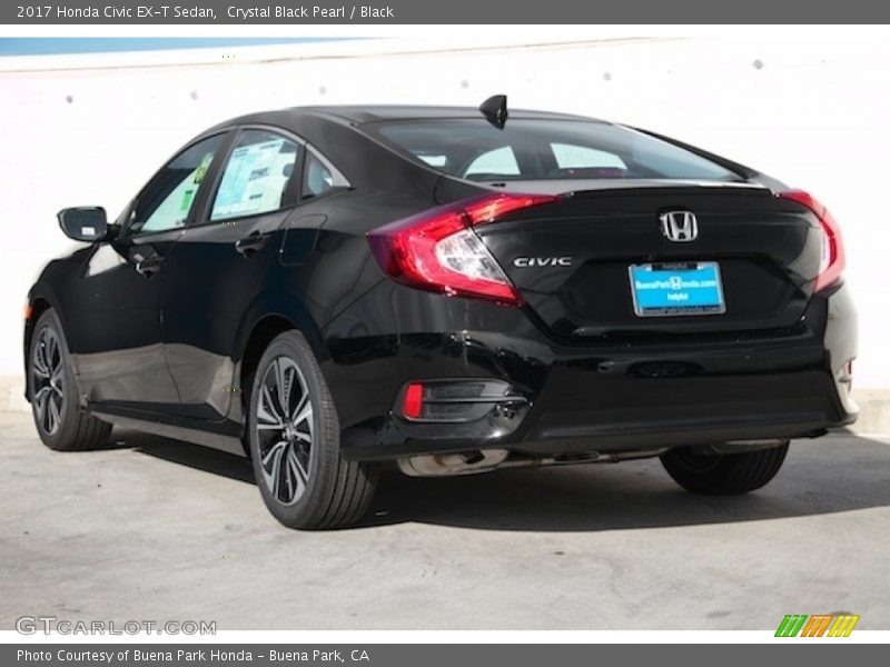 Crystal Black Pearl / Black 2017 Honda Civic EX-T Sedan