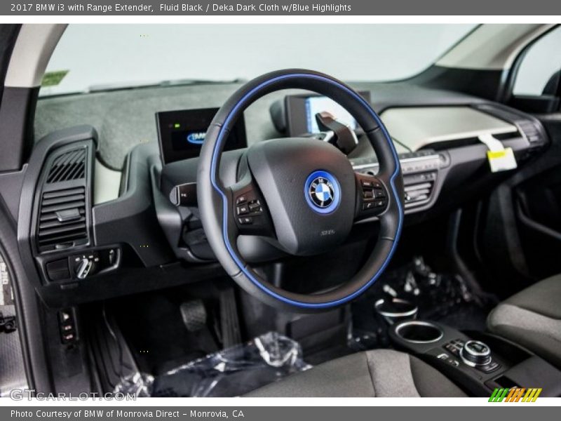Fluid Black / Deka Dark Cloth w/Blue Highlights 2017 BMW i3 with Range Extender