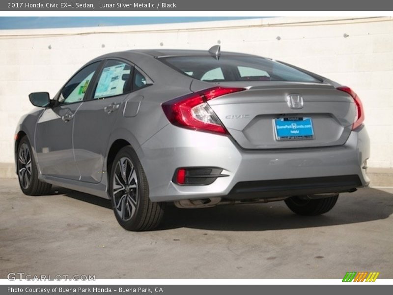 Lunar Silver Metallic / Black 2017 Honda Civic EX-L Sedan