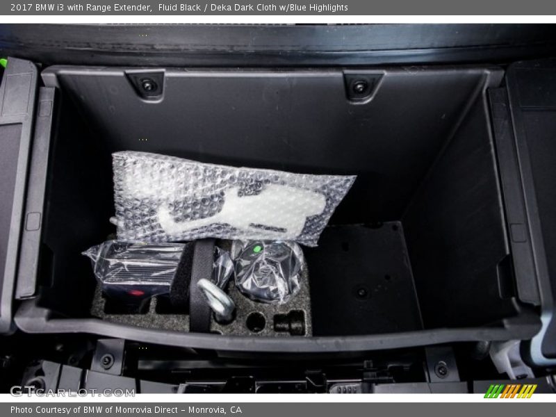 Fluid Black / Deka Dark Cloth w/Blue Highlights 2017 BMW i3 with Range Extender