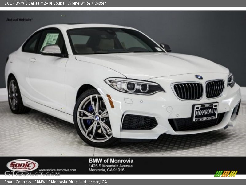 Alpine White / Oyster 2017 BMW 2 Series M240i Coupe