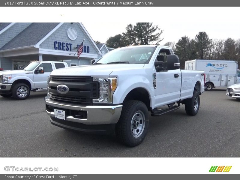 Oxford White / Medium Earth Gray 2017 Ford F350 Super Duty XL Regular Cab 4x4