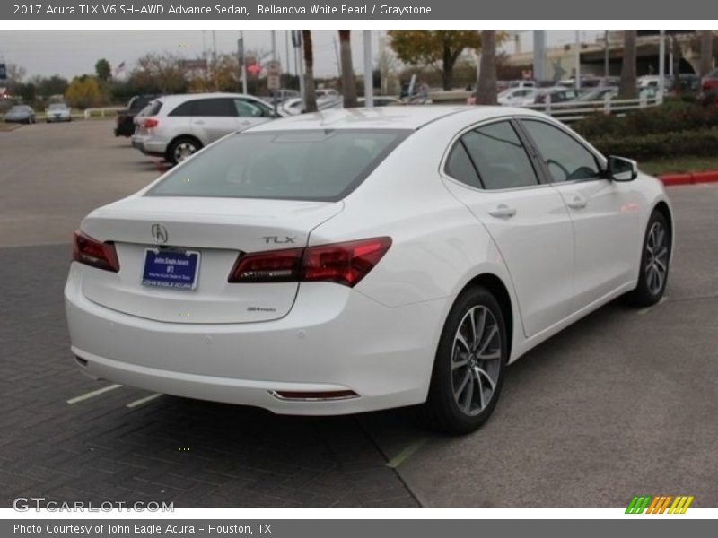 Bellanova White Pearl / Graystone 2017 Acura TLX V6 SH-AWD Advance Sedan