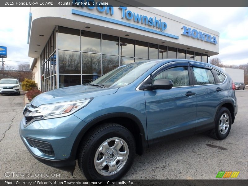 Mountain Air Metallic / Beige 2015 Honda CR-V LX AWD