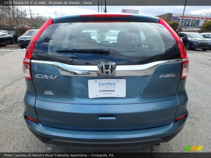 Mountain Air Metallic / Beige 2015 Honda CR-V LX AWD