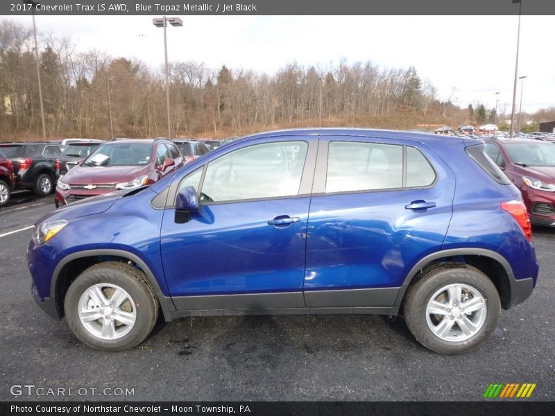 Blue Topaz Metallic / Jet Black 2017 Chevrolet Trax LS AWD