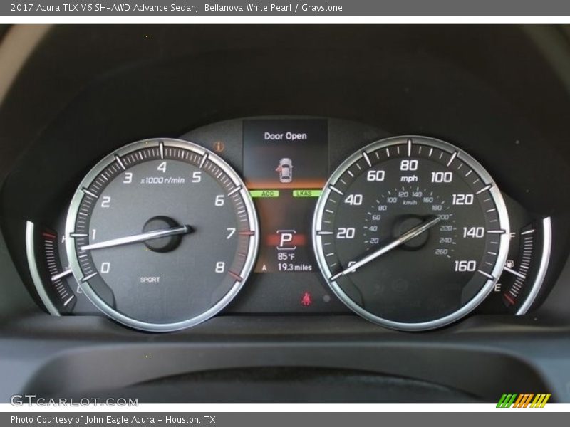 Bellanova White Pearl / Graystone 2017 Acura TLX V6 SH-AWD Advance Sedan