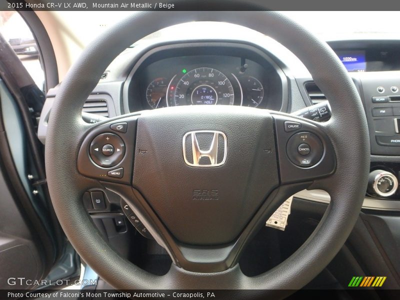 Mountain Air Metallic / Beige 2015 Honda CR-V LX AWD
