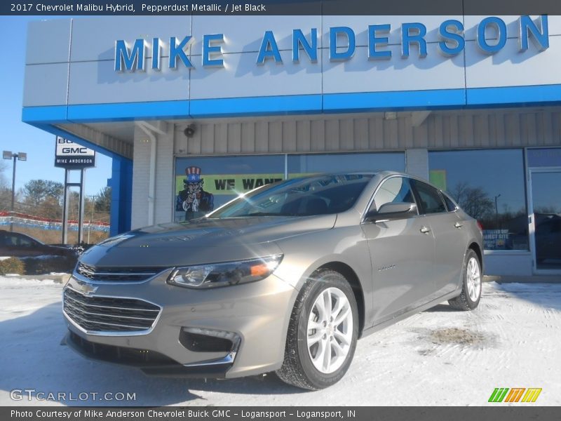 Pepperdust Metallic / Jet Black 2017 Chevrolet Malibu Hybrid