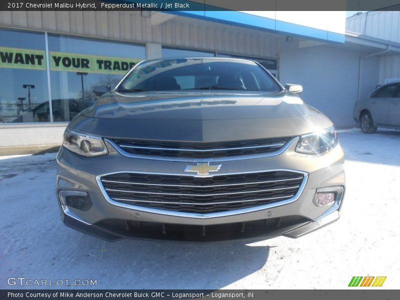 Pepperdust Metallic / Jet Black 2017 Chevrolet Malibu Hybrid