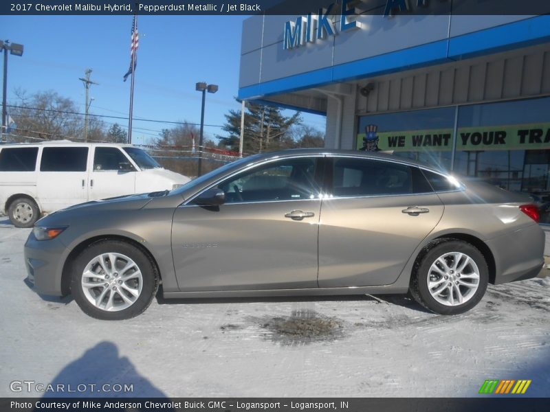 Pepperdust Metallic / Jet Black 2017 Chevrolet Malibu Hybrid