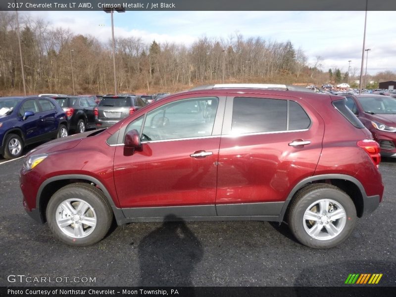 Crimson Metallic / Jet Black 2017 Chevrolet Trax LT AWD
