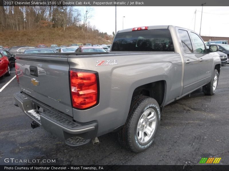 Pepperdust Metallic / Jet Black 2017 Chevrolet Silverado 1500 LT Double Cab 4x4