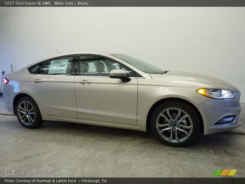 White Gold / Ebony 2017 Ford Fusion SE AWD