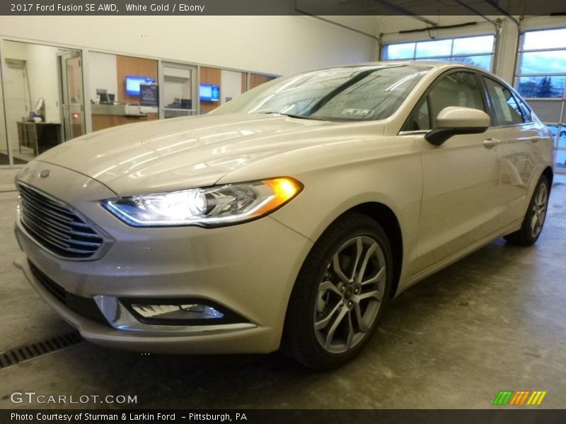 White Gold / Ebony 2017 Ford Fusion SE AWD