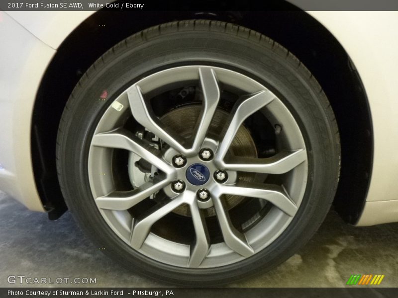 White Gold / Ebony 2017 Ford Fusion SE AWD