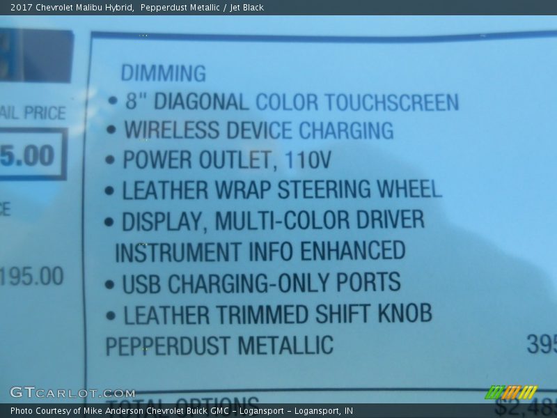 Pepperdust Metallic / Jet Black 2017 Chevrolet Malibu Hybrid