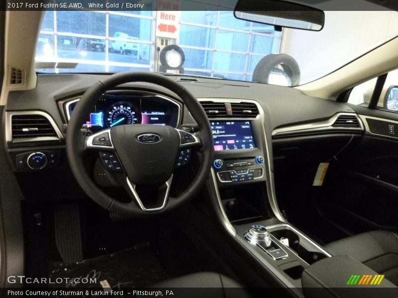 White Gold / Ebony 2017 Ford Fusion SE AWD
