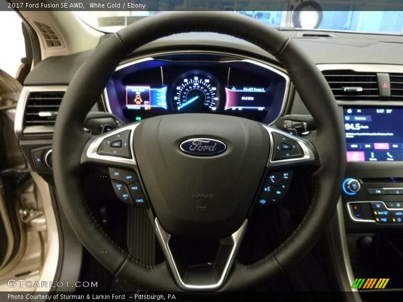 White Gold / Ebony 2017 Ford Fusion SE AWD