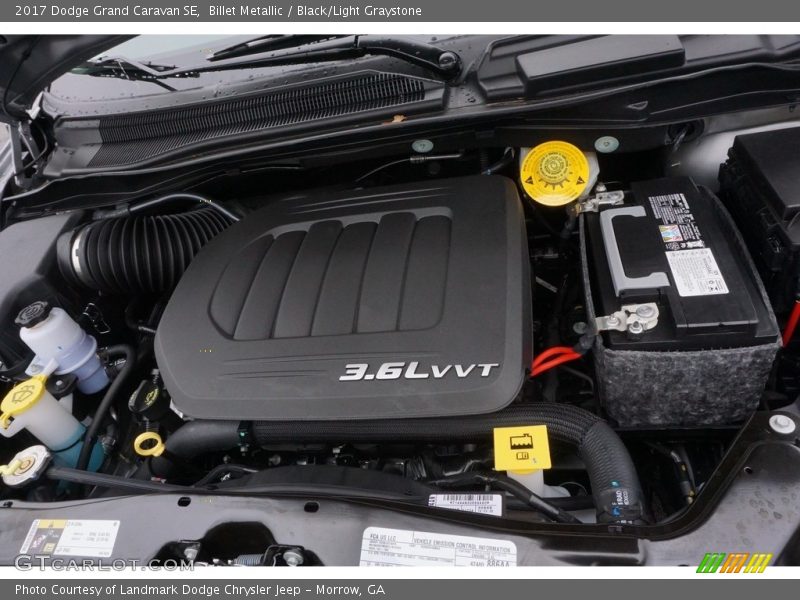 Billet Metallic / Black/Light Graystone 2017 Dodge Grand Caravan SE