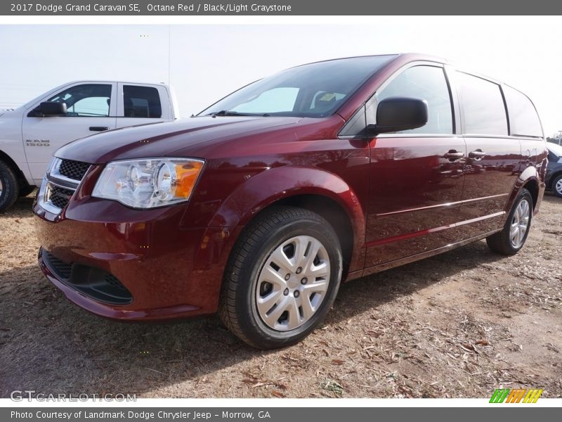 Octane Red / Black/Light Graystone 2017 Dodge Grand Caravan SE