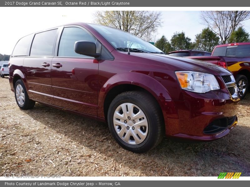 Octane Red / Black/Light Graystone 2017 Dodge Grand Caravan SE