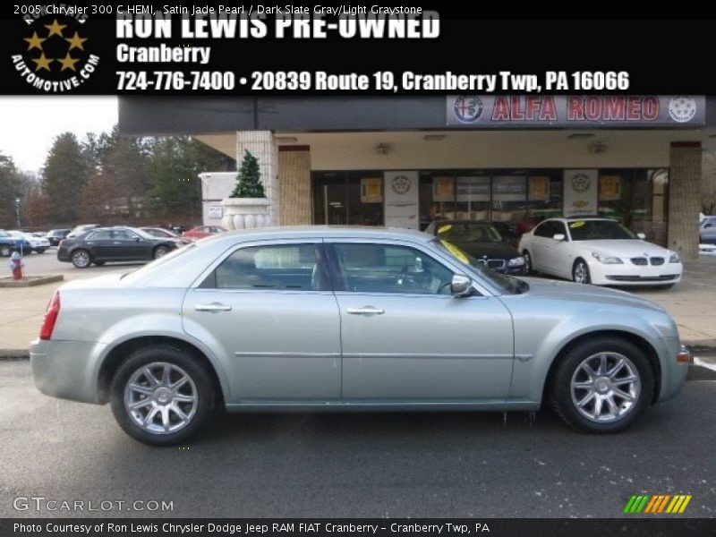 Satin Jade Pearl / Dark Slate Gray/Light Graystone 2005 Chrysler 300 C HEMI