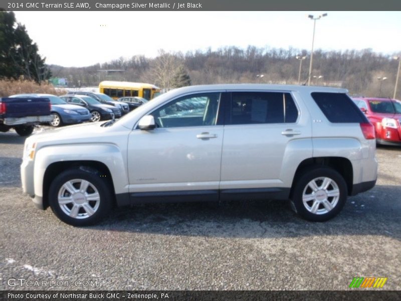 Champagne Silver Metallic / Jet Black 2014 GMC Terrain SLE AWD