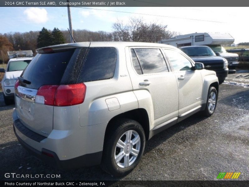Champagne Silver Metallic / Jet Black 2014 GMC Terrain SLE AWD