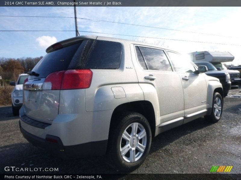 Champagne Silver Metallic / Jet Black 2014 GMC Terrain SLE AWD